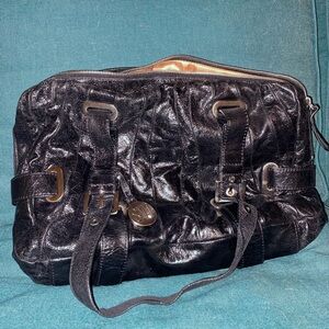 Stuart Weitzman Black Shoulder Bag with Sleek Design